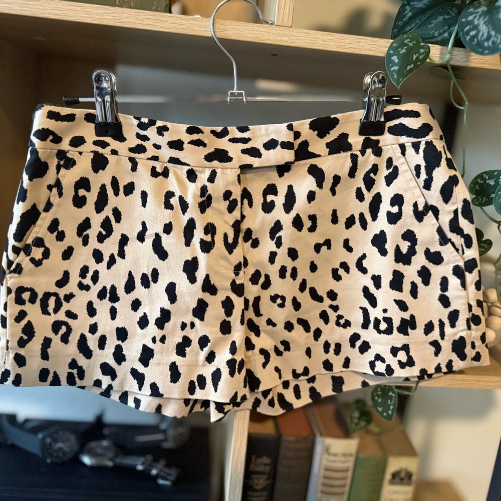 🐯🐯🐯Tibi Leopard Print Women's Shorts